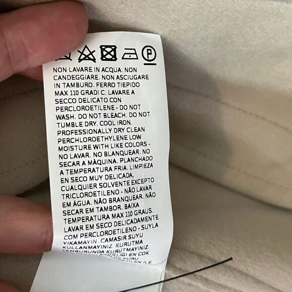 Max Mara Double Breasted Wool Blazer Women’s Size 6 Beige Long Sleeve - Picture 11 of 16